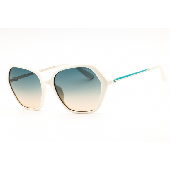 NWT Guess GU00134-21P White Round 55mm Sunglasses
